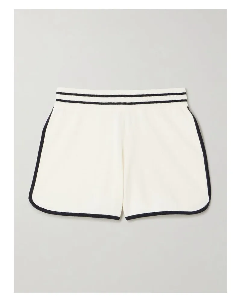 ALLUDE Shorts Aus Kaschmir Mit Streifen - Creme Creme