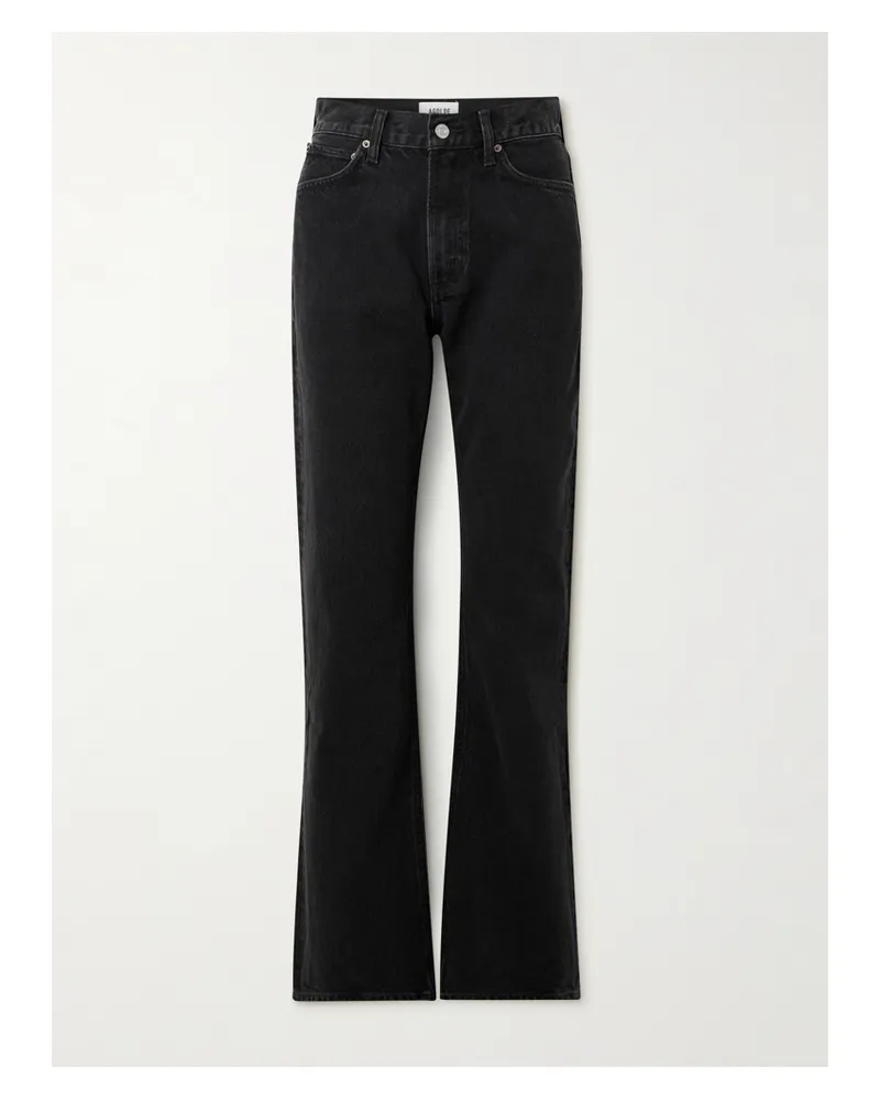 AGOLDE Leena Hoch Sitzende Schlagjeans Aus Bio-denim - Schwarz Schwarz