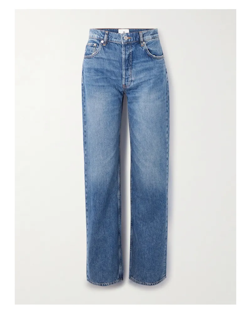 Anine Bing Gavin High-rise Wide-leg Jeans - Blue Blue