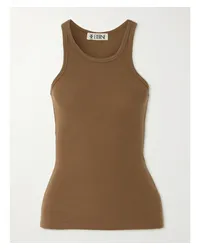 ÉTERNE Tanktop aus Geripptem Stretch-jersey Braun