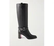 Dianouchette Botta 70 Buckled Leather Knee Boots - Black