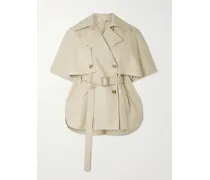 Sigfrid Doppelreihiges Cape Aus Baumwolle Mit Gürtel - Neutral