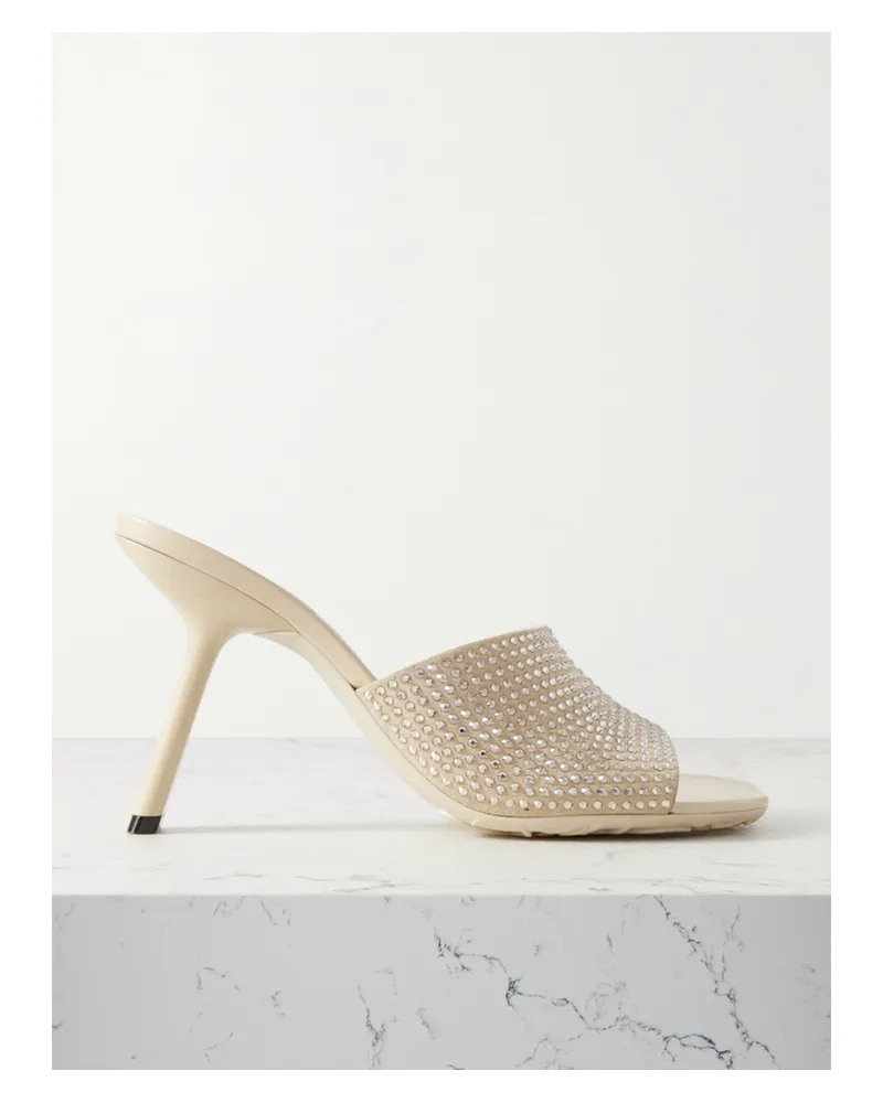 Loewe Petal Mules Aus Veloursleder Mit Kristallen - Neutral Neutral