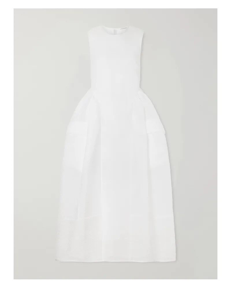 Cecilie Bahnsen Duana Lace-trimmed Cloqué Dress - White White