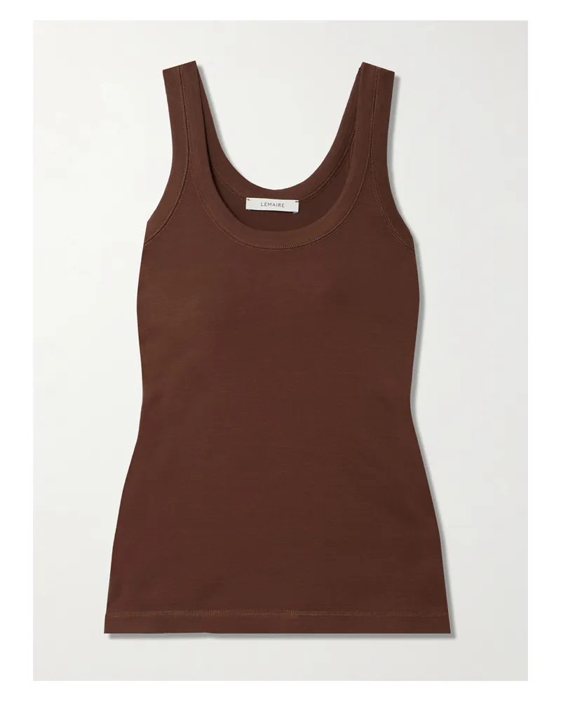 Christophe Lemaire Tanktop Aus Gerippter Baumwolle - Braun Braun