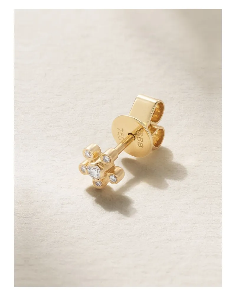 Sophie Bille Brahe Petit Soleil De Fleur Einzelner Ohrring Aus Recyceltem 18 Karat Gold Mit Diamanten Gold