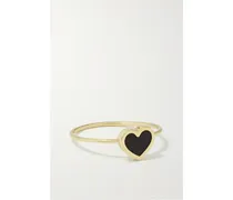 Extra Small Heart Ring aus 18 Karat  mit Onyx
