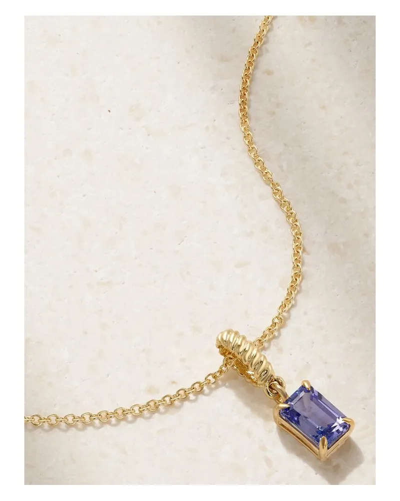 Stone & Strand Lakeside Kette Aus 10 Karat Gold Mit Tansanit Gold