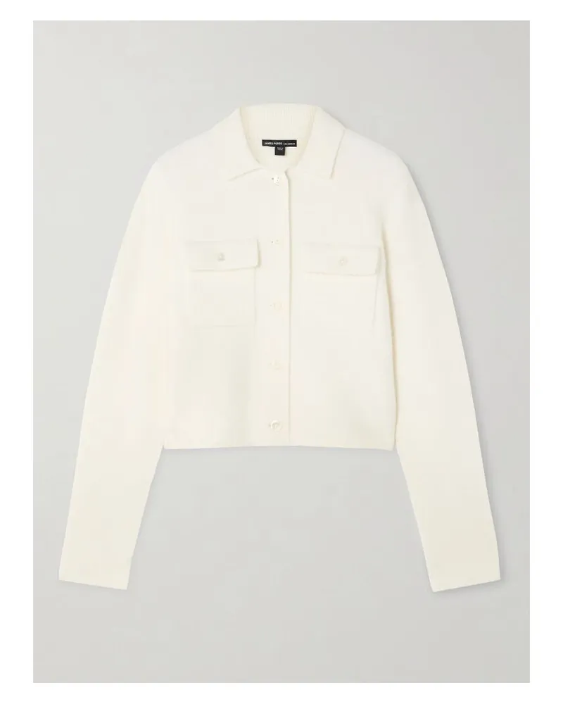 James Perse Jacke Aus Stretch-strick - Elfenbein Elfenbein
