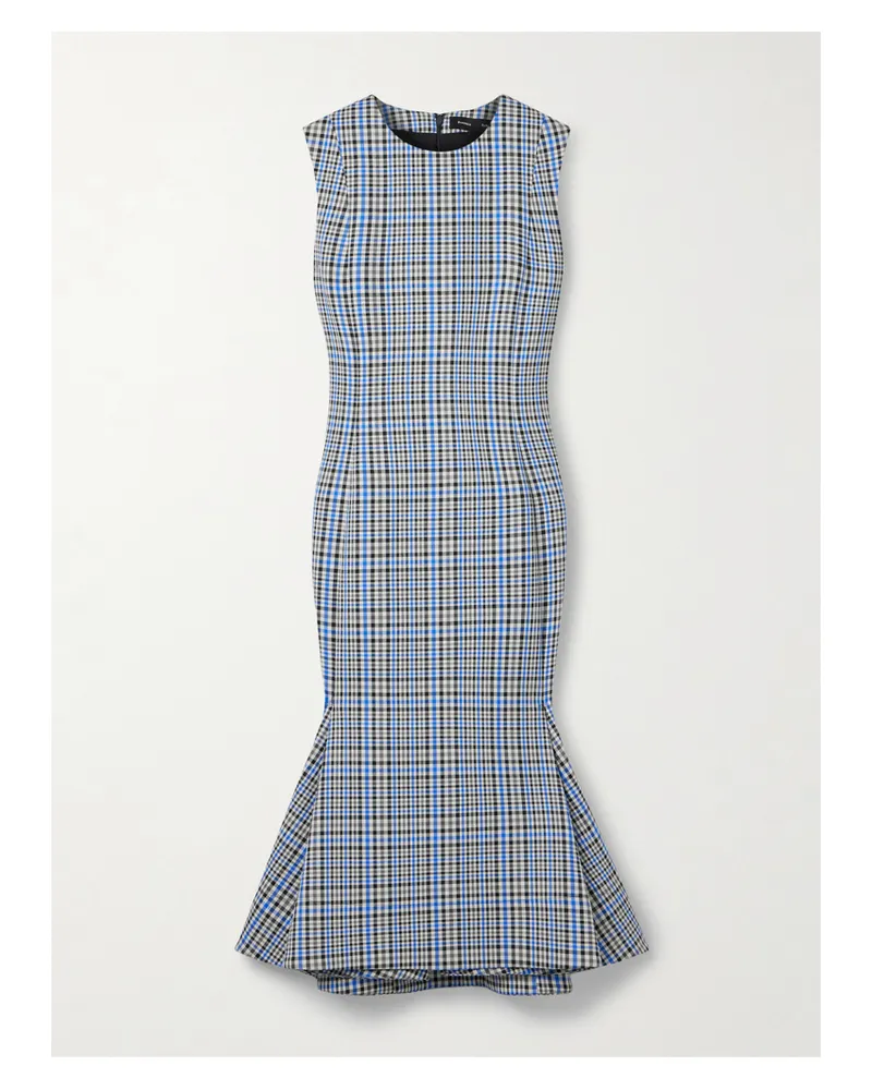 Proenza Schouler Bruna Kleid Aus Kariertem Twill - Blau Blau