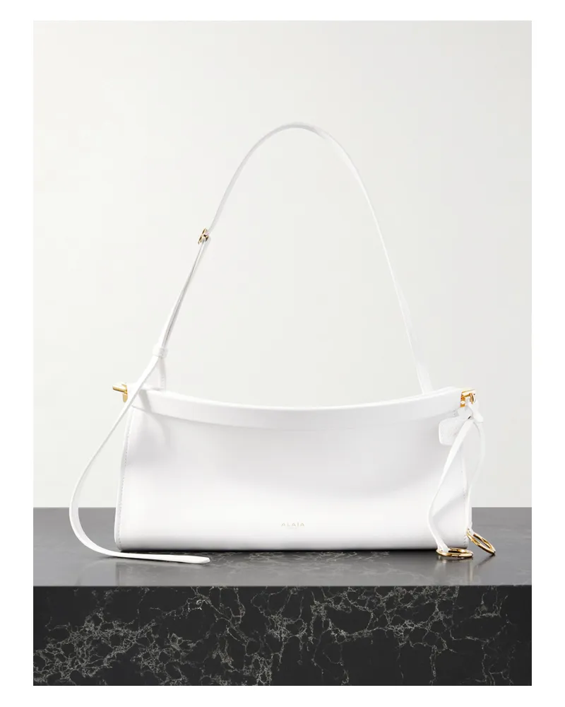 Alaïa Click E/w Medium Leather Shoulder Bag - White White