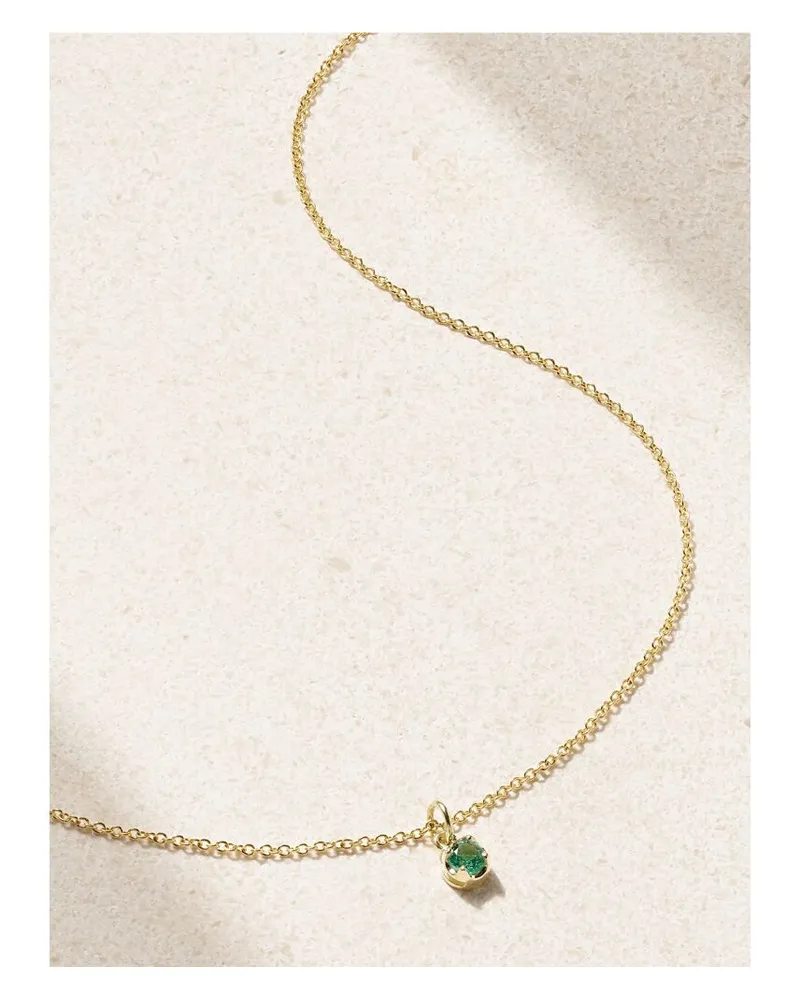 Jennifer Meyer Kette Aus 18 Karat Gold Mit Smaragd Gold
