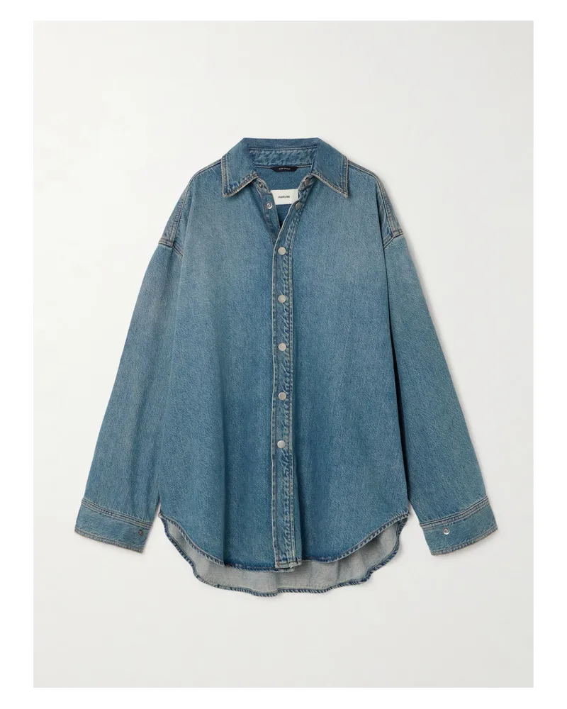 Haikure Ofelia Oversized-jeanshemd Blau