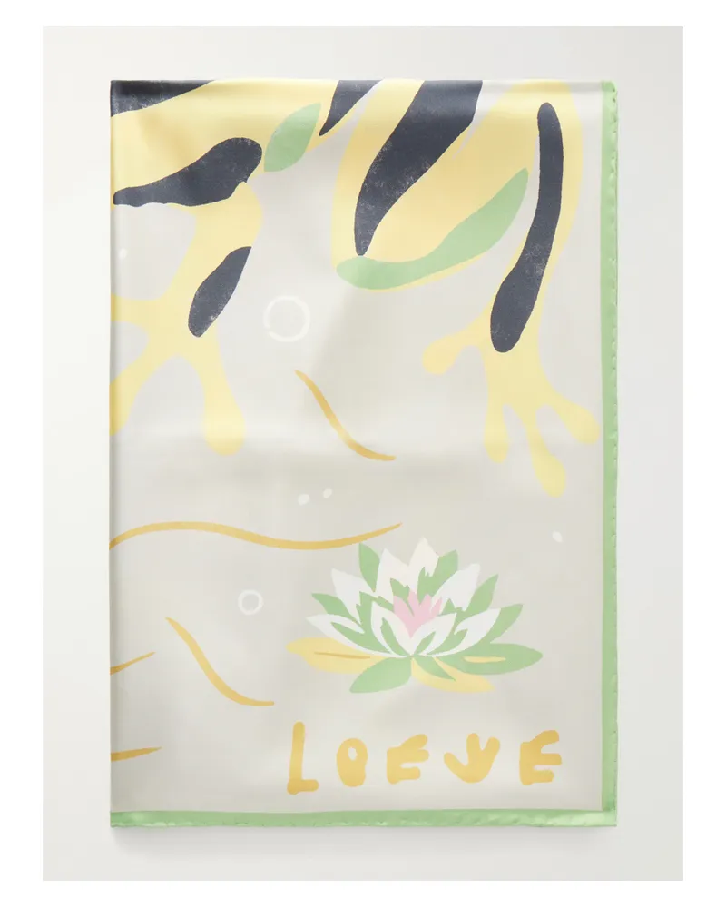 Loewe Paula's Ibiza Printed Silk-twill Scarf - Multi Multi