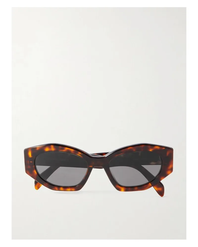 Celine Triomphe Sonnenbrille Mit Cat-eye-rahmen Aus Azetat In Hornoptik Horn