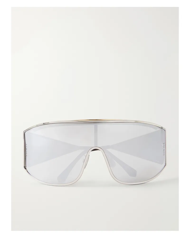 Loewe Metal Mask-frame Sunglasses - Silver Silver