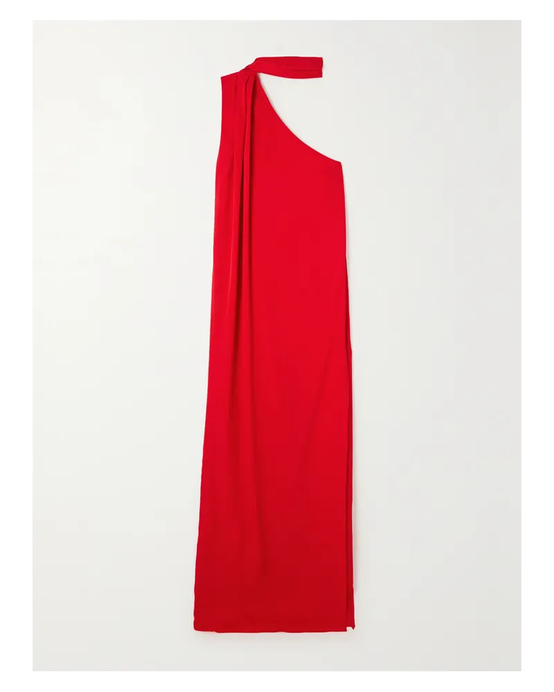 Stella McCartney Net Sustain Asymmetrische Robe Aus Satin - Rot Rot