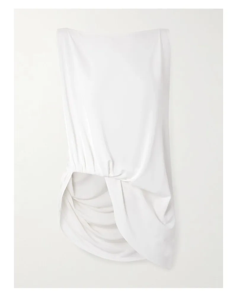 Jacquemus Peplo Oberteil Aus Jersey Mit Raffungen - Weiß Weiß