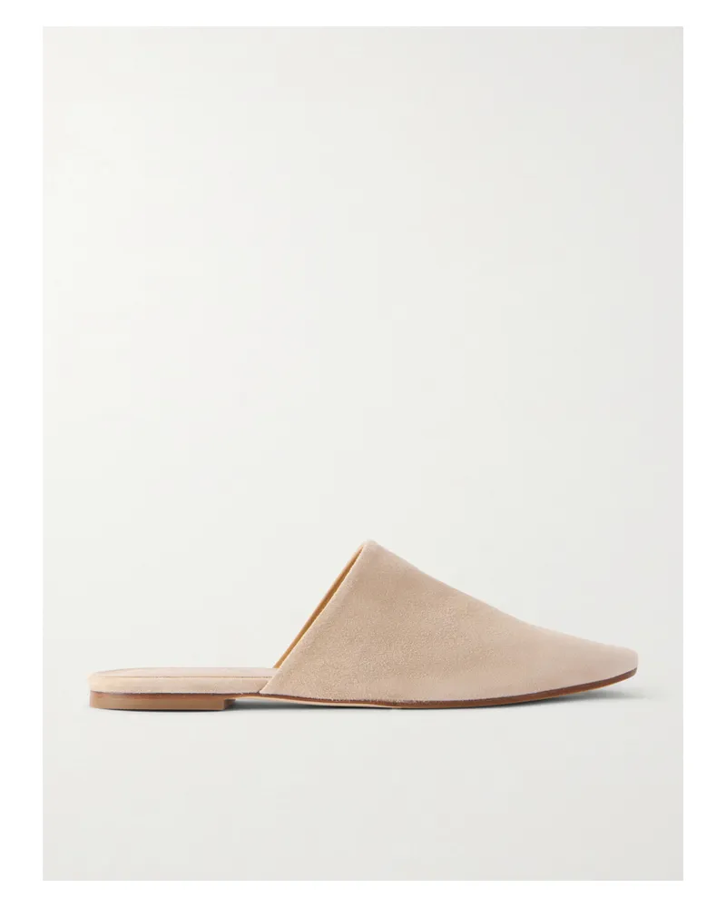 aeyde Rega Suede Slides - Neutrals Neutrals