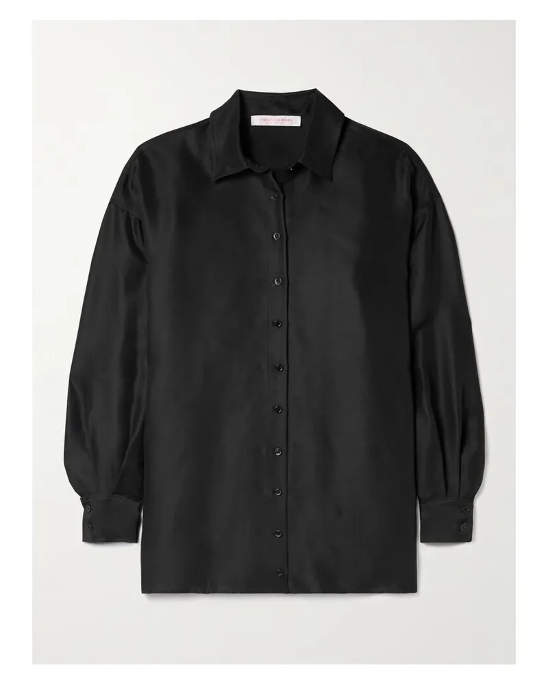 Carolina Herrera New York Oversized-hemd Aus Seidengazar - Schwarz Schwarz