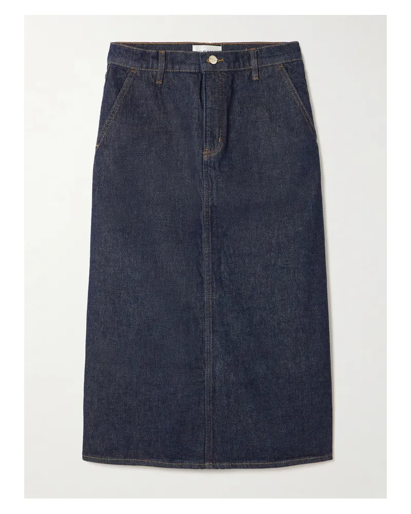 Frame Denim Denim Midi Skirt - Blue Blue