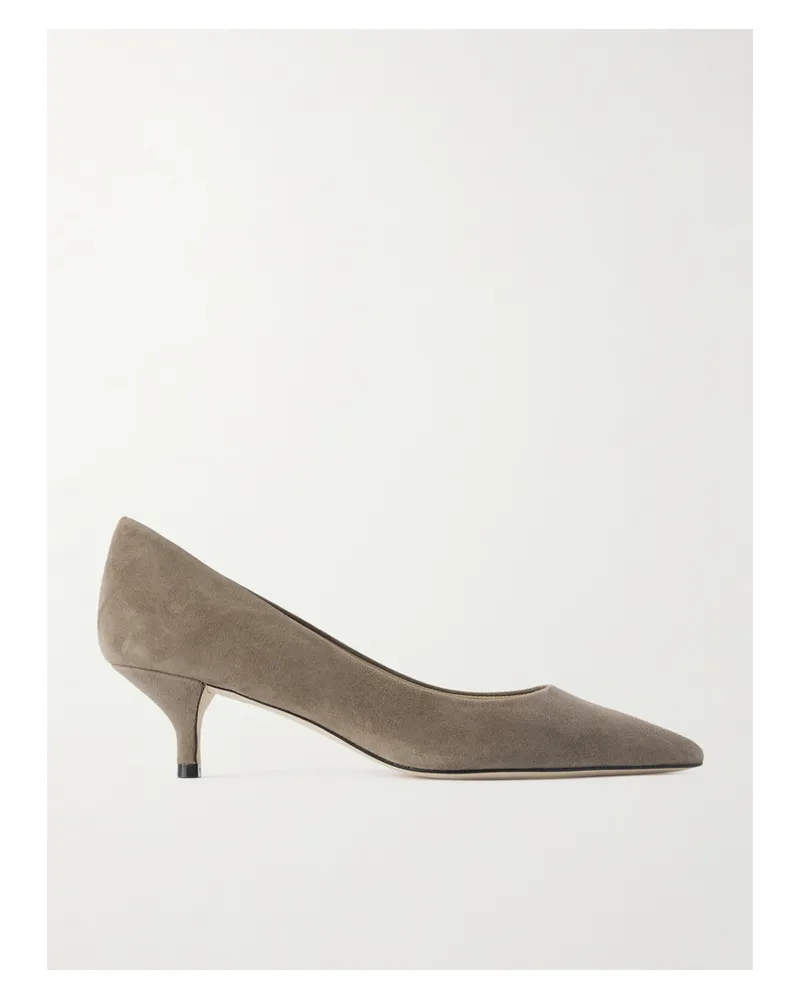 Stuart Weitzman Stuart Power Suede Pumps - Gray Gray