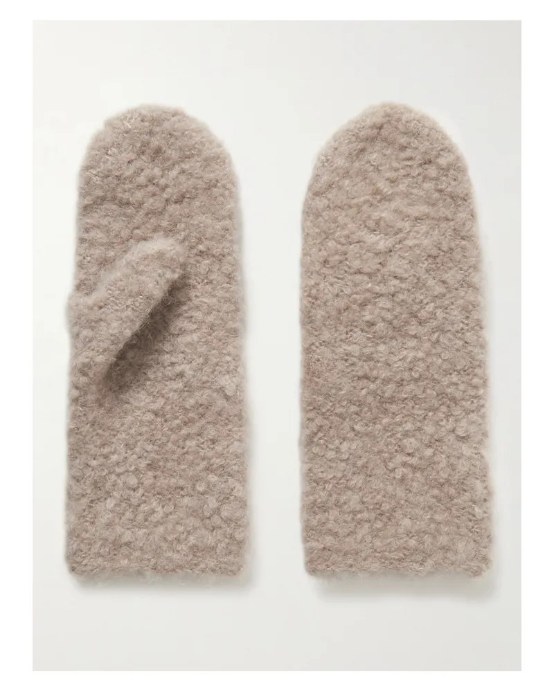 The Row Ladislas Fäustlinge Aus Bouclé Aus Einer Mischung Aus Kaschmir, Alpakawolle Und Seide - Neutral Neutral