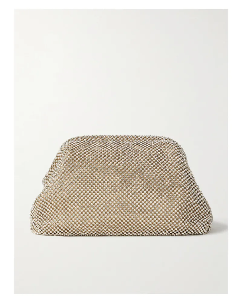 Loeffler Randall Doreen Crystal-embellished Faille Shoulder Bag - Gold Gold