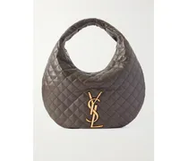 Icare Matelassé Leather Tote - Gray