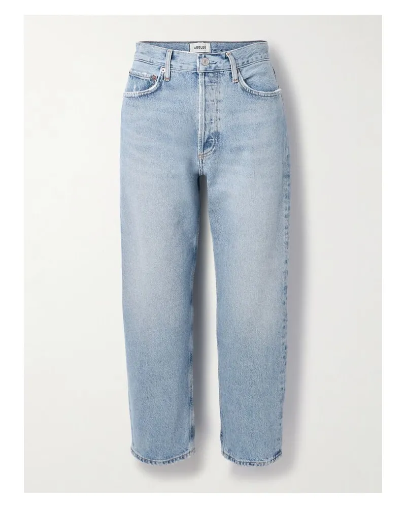 AGOLDE 90s Crop Halbhohe Jeans Mit Geradem Bein - Blau Blau