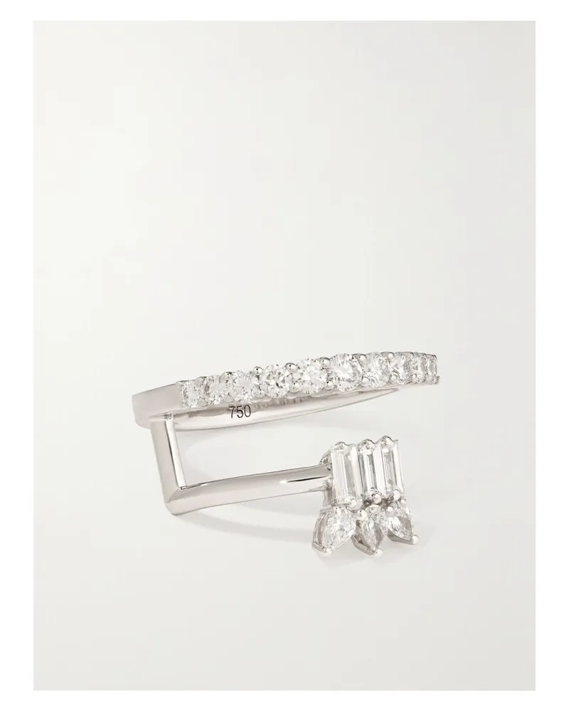 YEPREM Ring Aus 18 karat Weißgold Mit Diamanten - Silber Silber