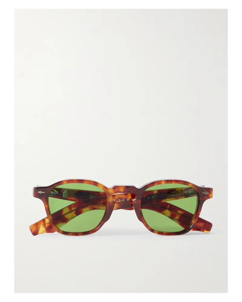 Jacques Marie Mage Zephirin 47 Sonnenbrille Mit Rundem Rahmen Aus Azetat In Hornoptik Horn