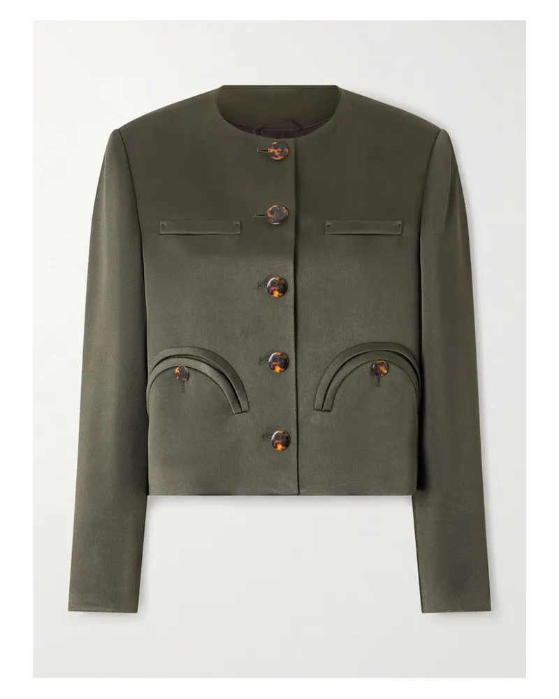 Blazé Milano Novalis Shamo Jacke Aus Satin - Grün Grün