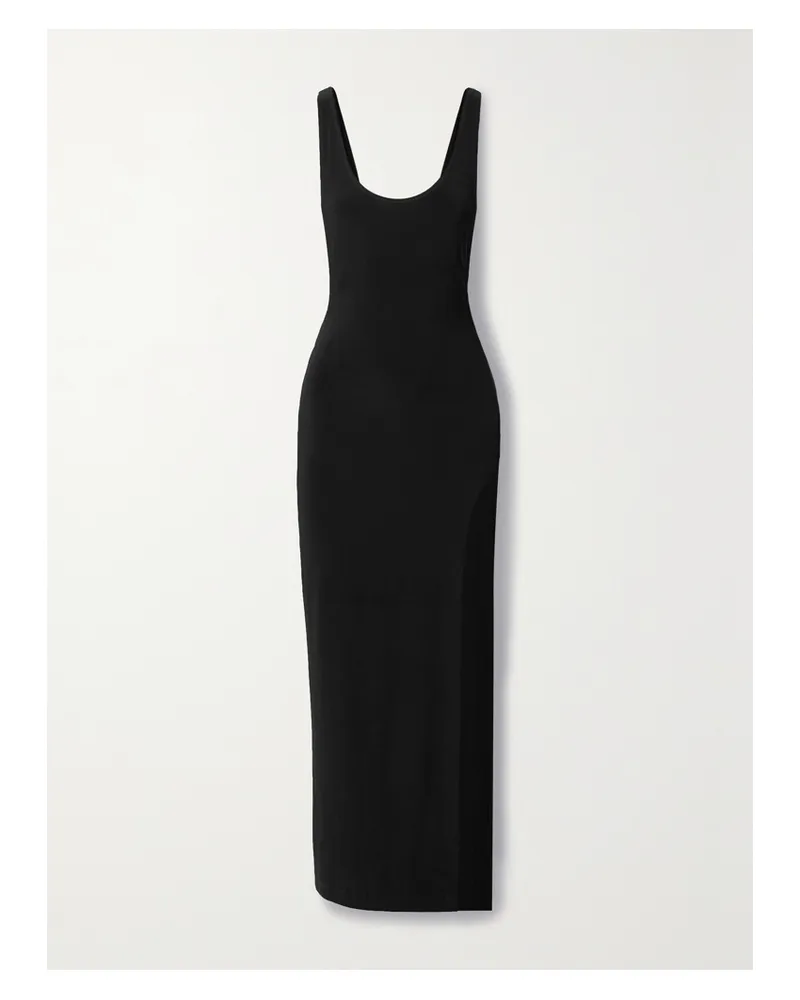 Norma Kamali Marissa Midikleid Aus Stretch-jersey - Schwarz Schwarz