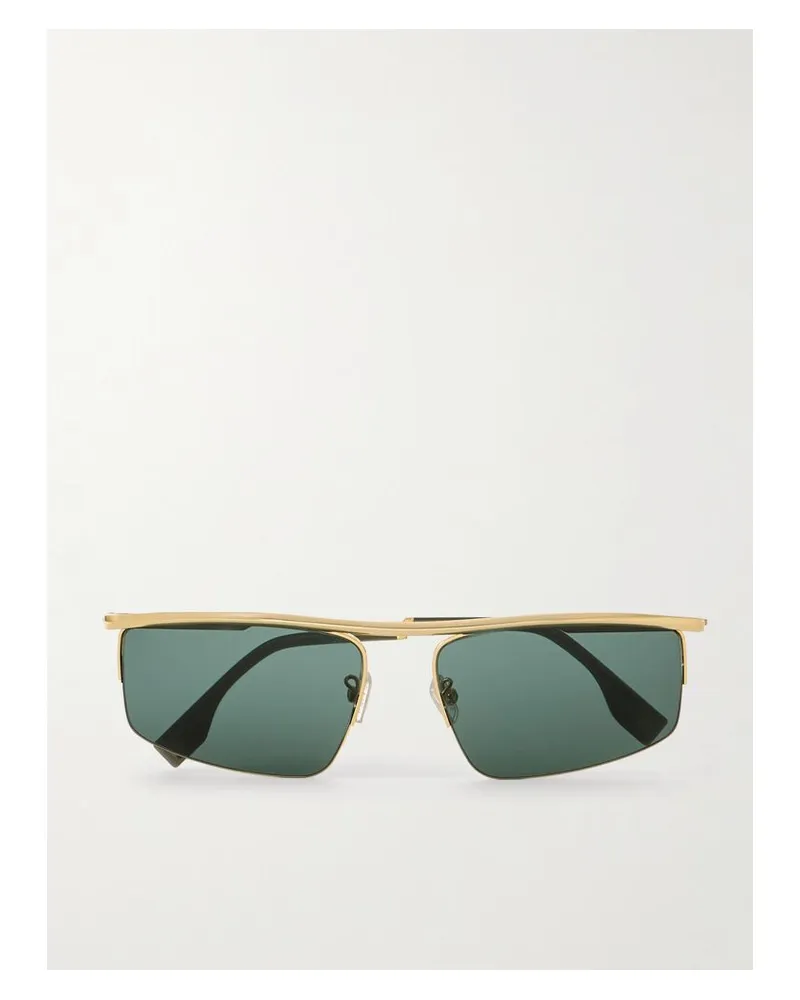 Fendi Travel Goldfarbene Pilotensonnenbrille Gold