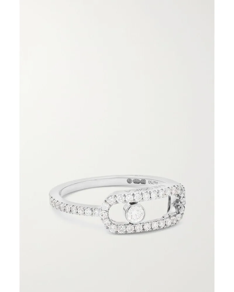Messika Move Uno Ring Aus 18 Karat Weißgold Mit Diamanten - Silber Silber