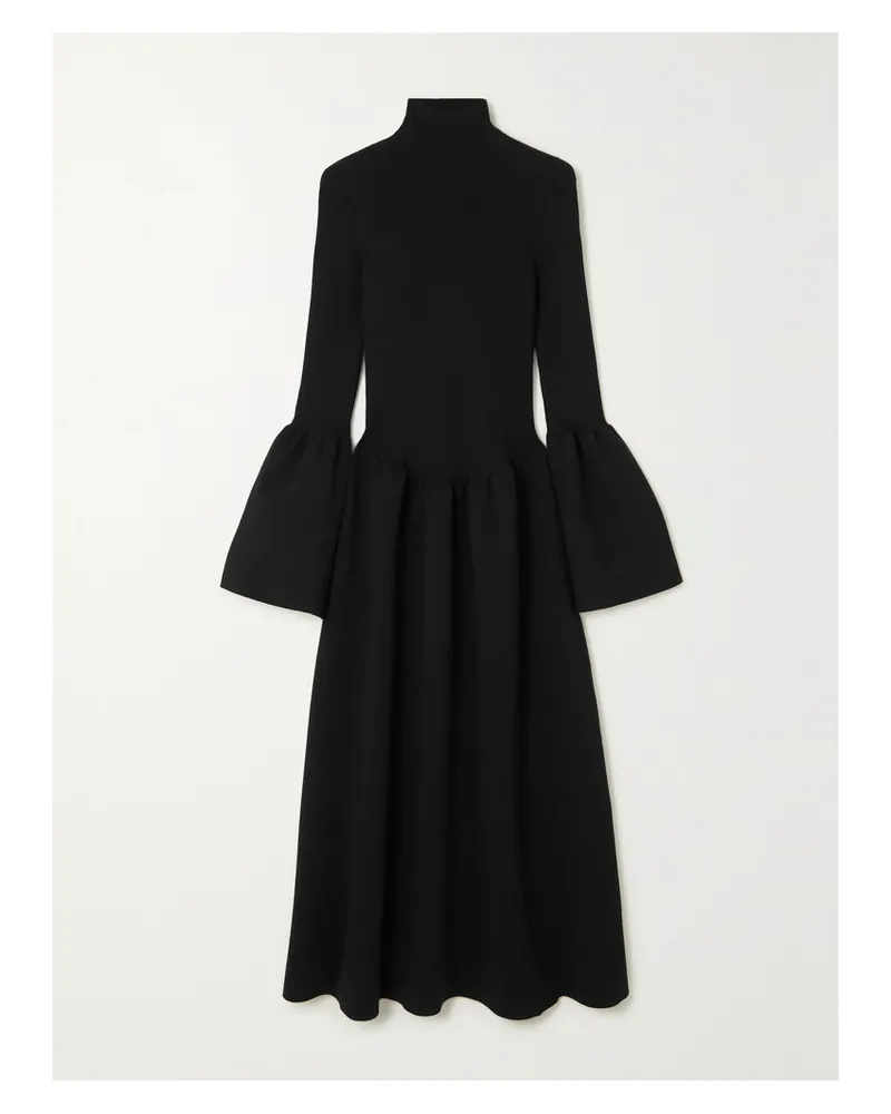 Chloé Maxikleid Aus Wolle - Schwarz Schwarz