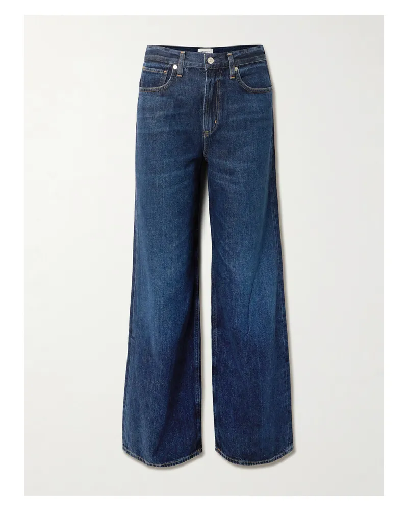 Citizens of humanity Paloma Halbhohe Jeans Mit Weitem Bein - Blau Blau