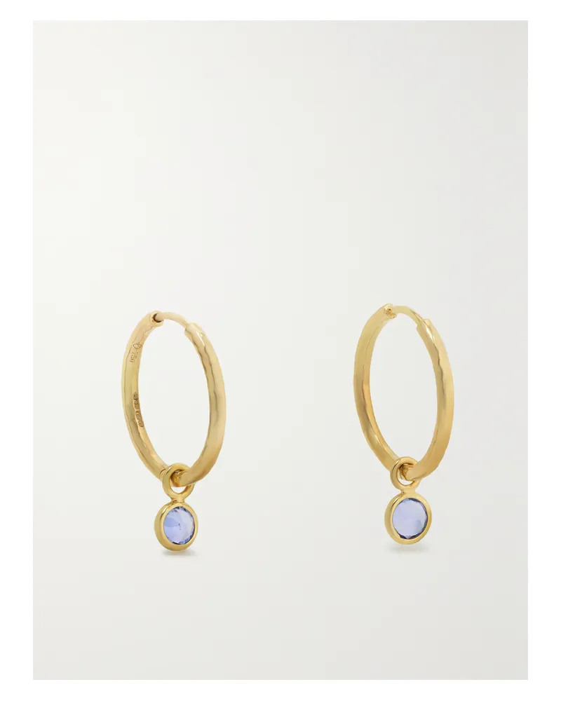 Octavia Elizabeth Net Sustain Nesting Gem Gabby Creolen Aus Recyceltem 18 Karat Gold Mit Tansaniten Gold