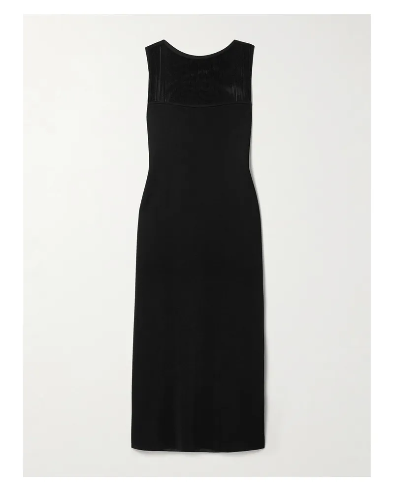 KHAITE Ruslan Maxikleid Aus Strick Mit Fransen - Schwarz Schwarz