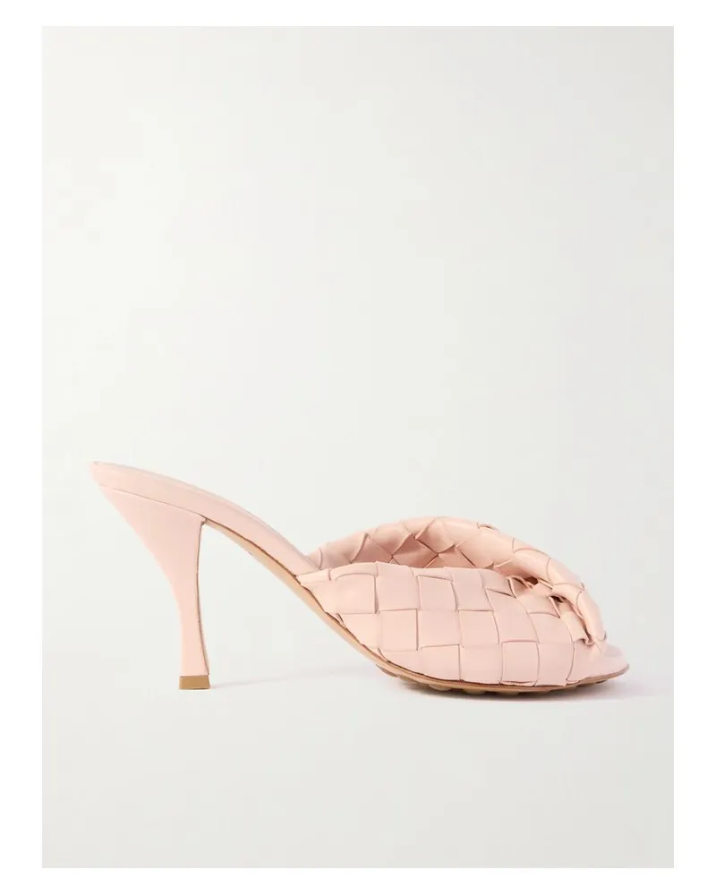 Bottega Veneta Blink Mules Aus Intrecciato-leder Mit Twist-detail - Pink Pink