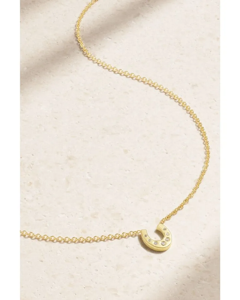 Jennifer Meyer Mini Horseshoe Kette Aus 18 Karat Gold Mit Diamanten Gold