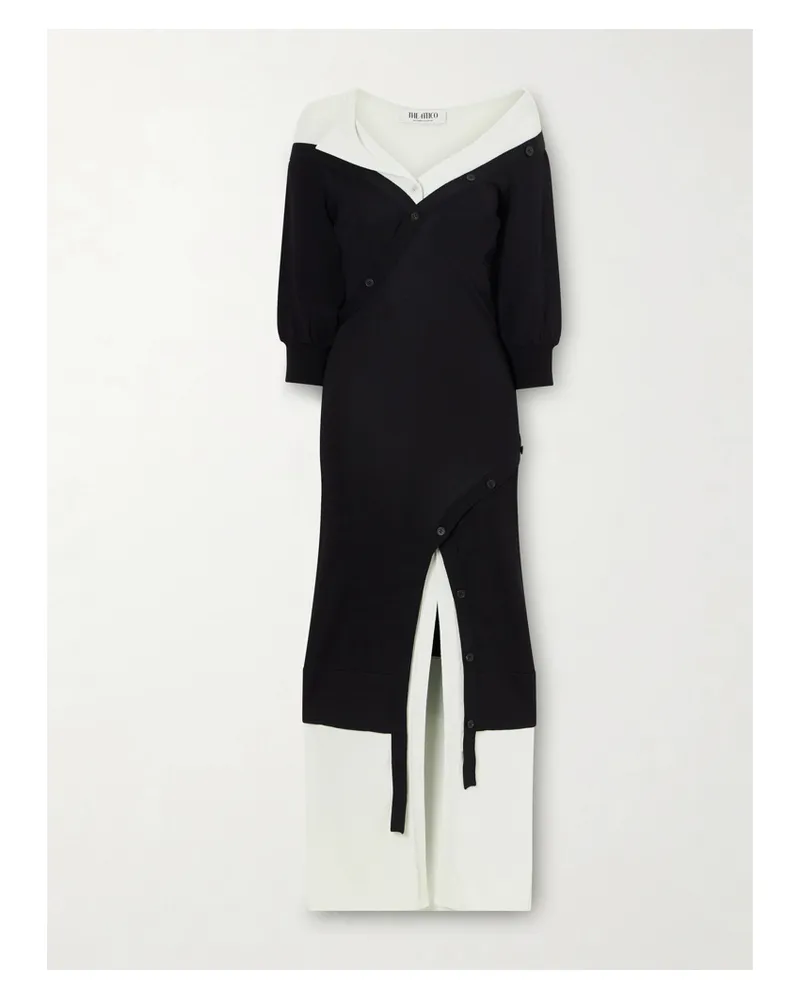 ATTICO Jersey Maxi Dress - Black Black