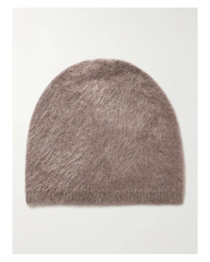 Lisa Yang Brushed-cashmere Beanie - Neutrals Neutrals