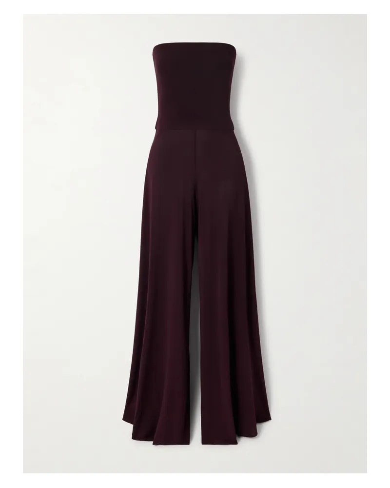 Alaïa Trägerloser Jumpsuit Aus Jersey - Burgunder Burgunder