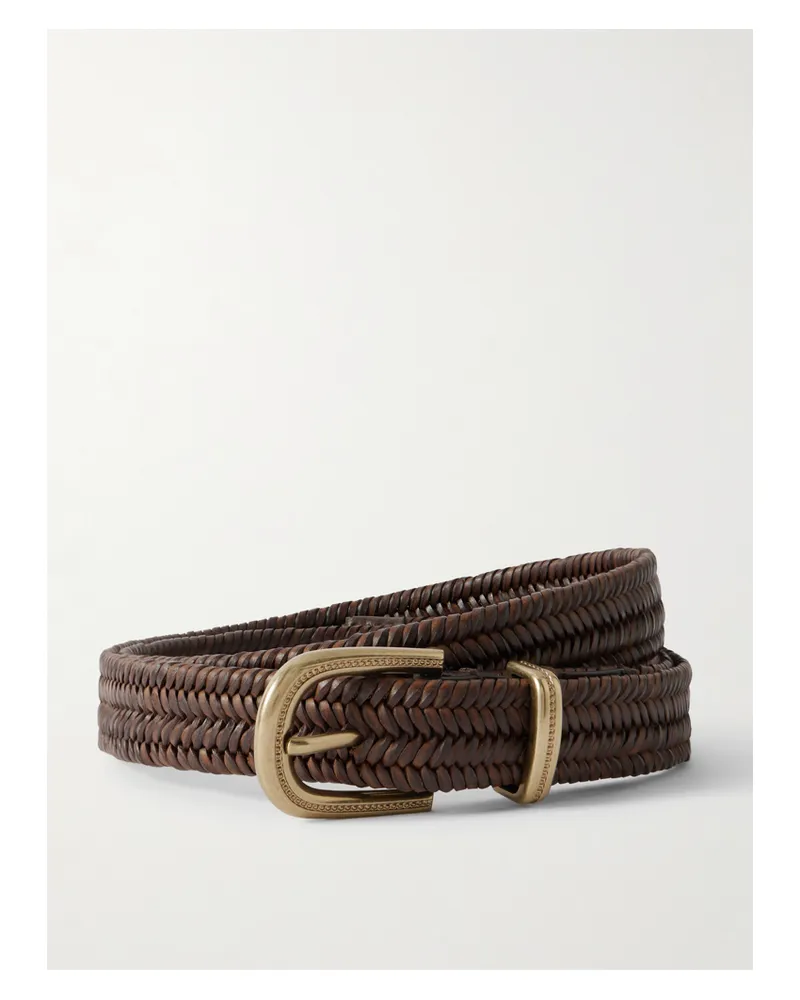 Brunello Cucinelli Gürtel Aus Geflochtenem Leder - Braun Braun