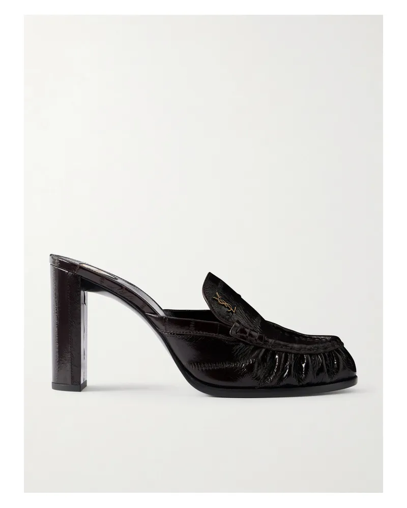 Saint Laurent Le Loafer Eel Pumps - Brown Brown