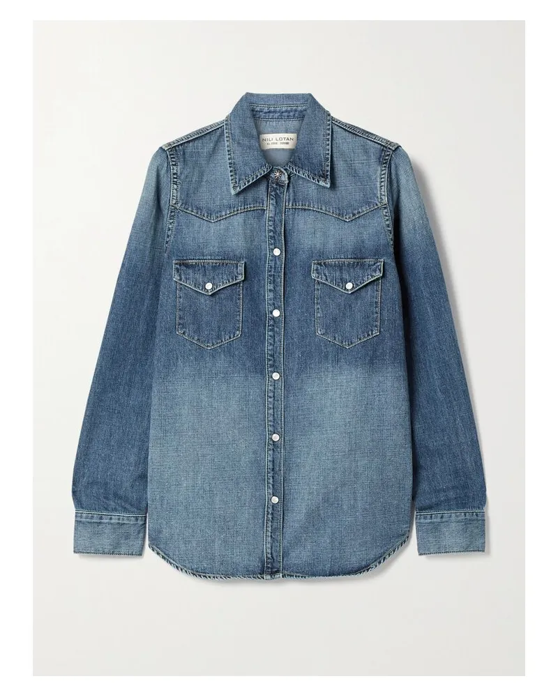 Nili Lotan Travis Jeanshemd - Blau Blau