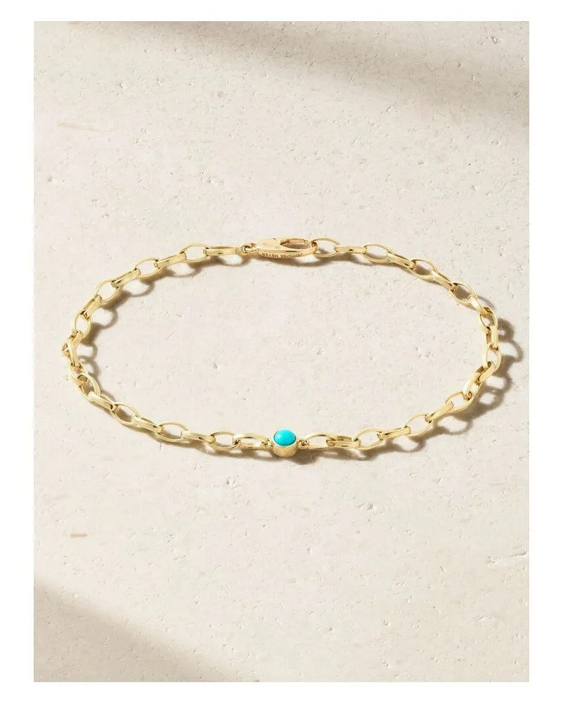 Jennifer Meyer Small Edith Armband Aus 18 Karat Gold Mit Türkis Gold