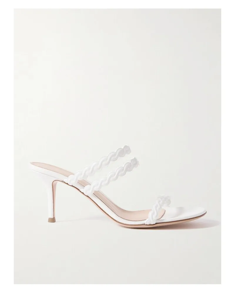 Gianvito Rossi Kai 75 Mules Aus Leder - Weiß Weiß